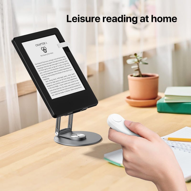 Sycelu RF Remote Control Page Turner for Kindle Paperwhite Oasis eReaders Kobo,Camera Video Recording Remote Triggers, Page Turner for ipad Tablets Reading Novels Comics (White) - Image 4